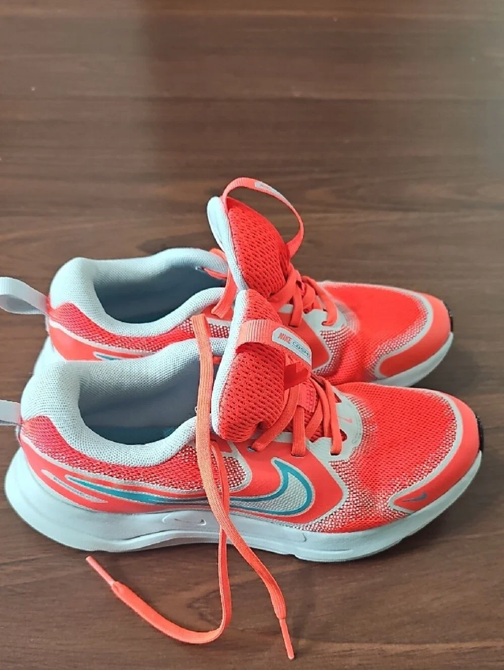Nike Kids Coral and Light Blue Sneakers